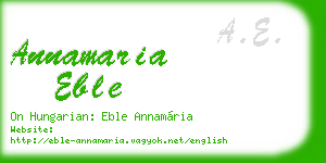annamaria eble business card